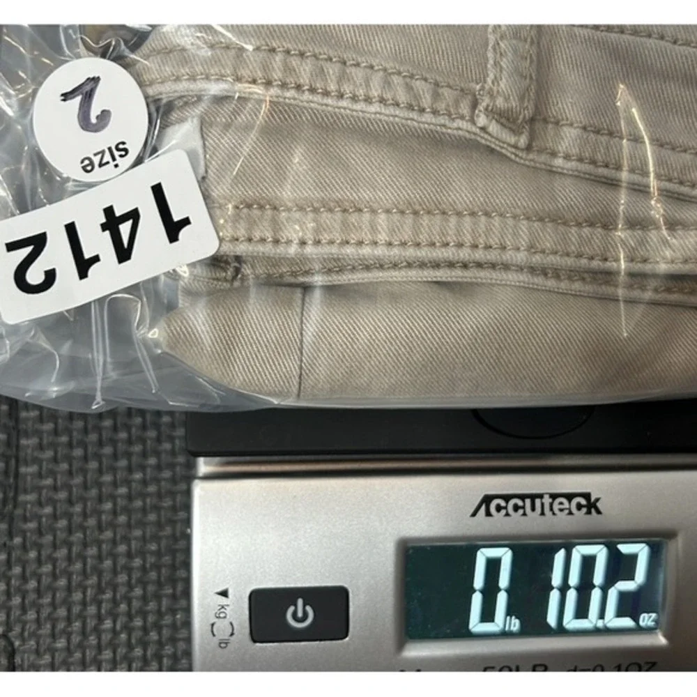 J.Jill Women Size 2 Flat Front‎ Khaki Pants Casual Academia Summer Tweed Formal - Picture 7 of 7